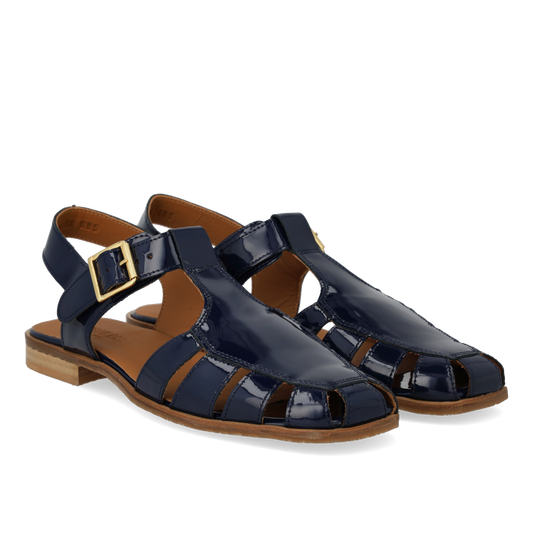 Angulus Flora Sandal - Navy