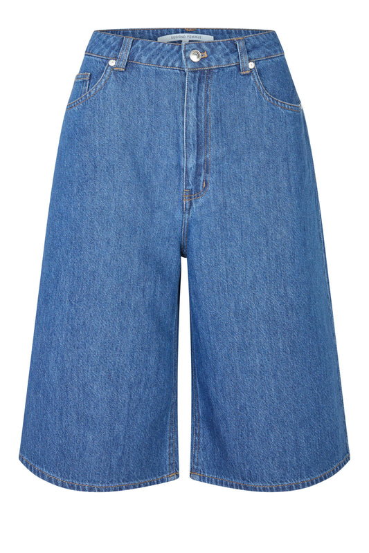 Second Female Lukana Shorts - Blue Denim