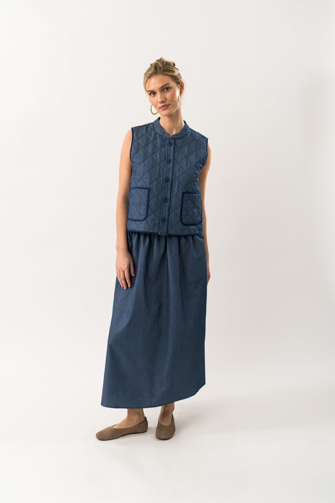 Lollys Laundry Akane Maxi Skirt Nederdel - Dark Blue