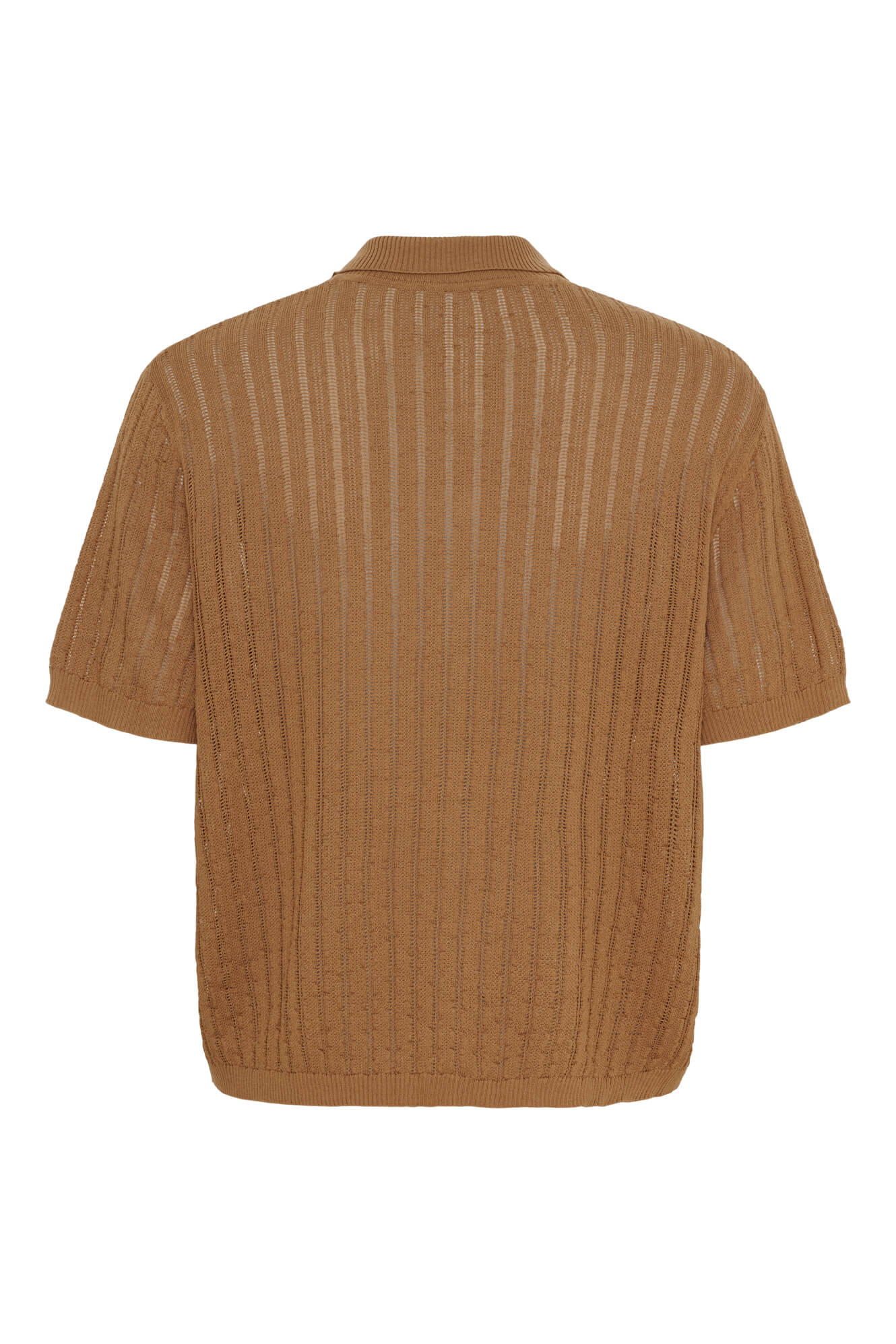 Anne-mi Amelia Knit Polo Bluse - Hazelnut