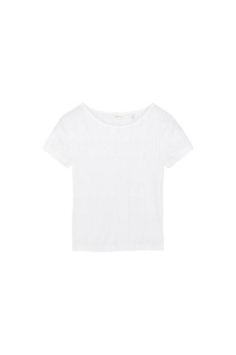 Skall Studio Anna Cap sleeve T-shirt - White