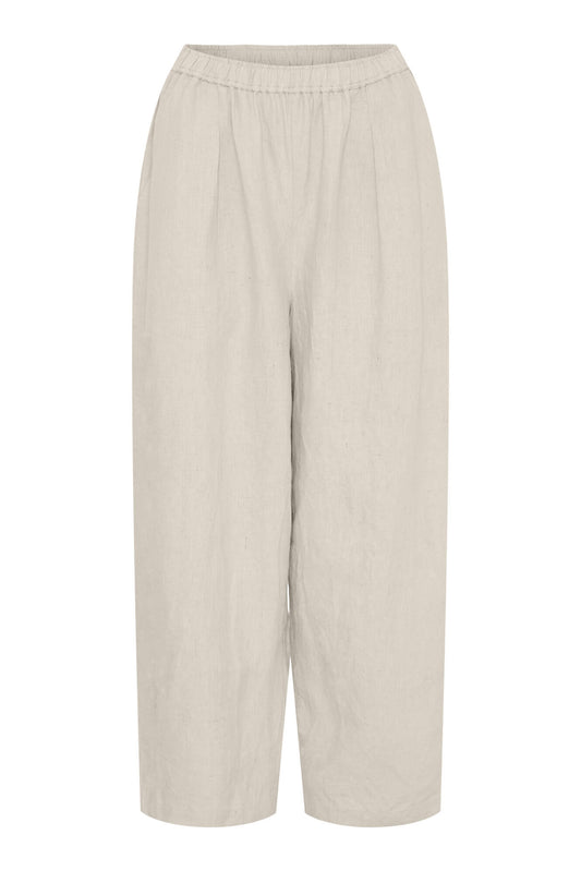 Anne-mi Billie Barrel Pant Bukser - Oatmeal