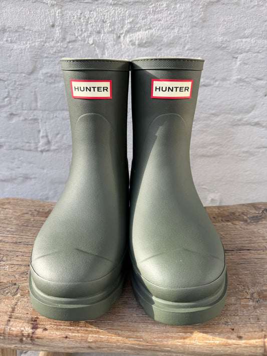 Hunter Unisex Kort Støvle - Dark Olive