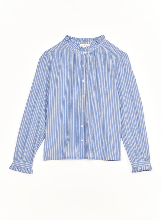 MABE Chrissie L/S Top - Blue stripe