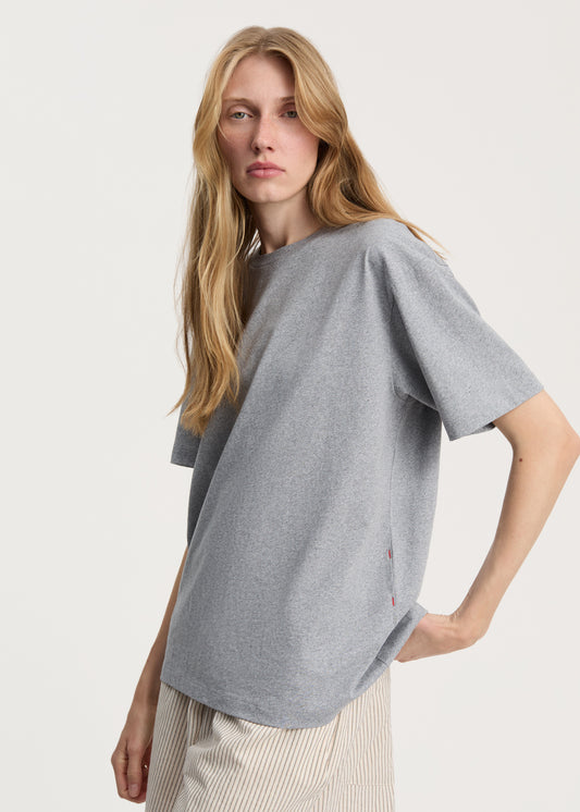 Aiayu Classic Circular Tee T-shirt - Grey Melange