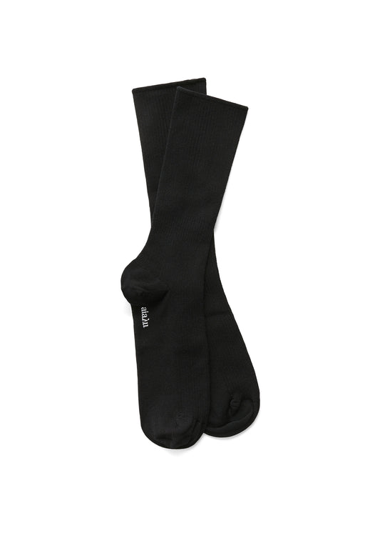 Aiayu Cotton Rib Socks Black