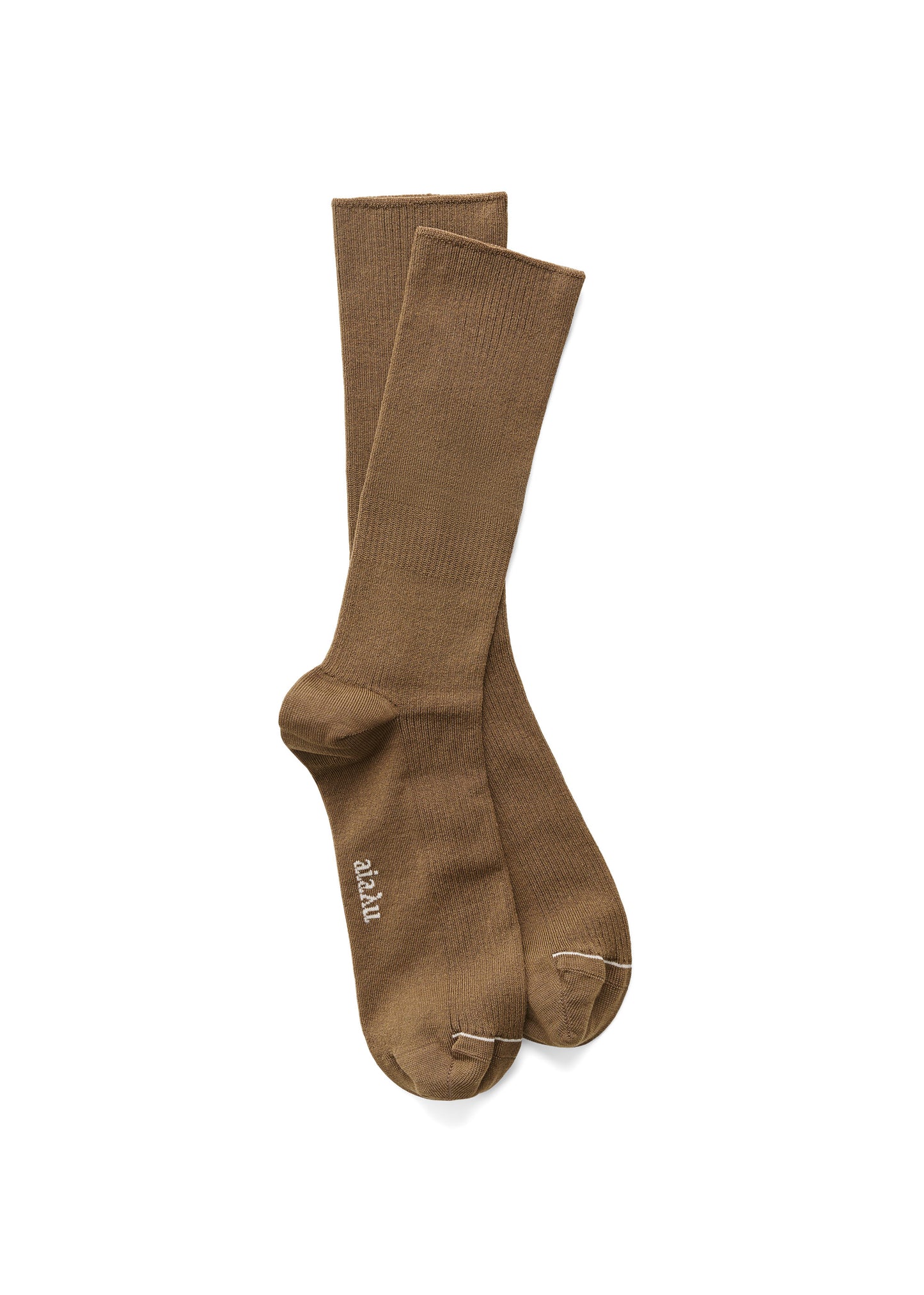 Aiayu Cotton Rib Socks Chestnut