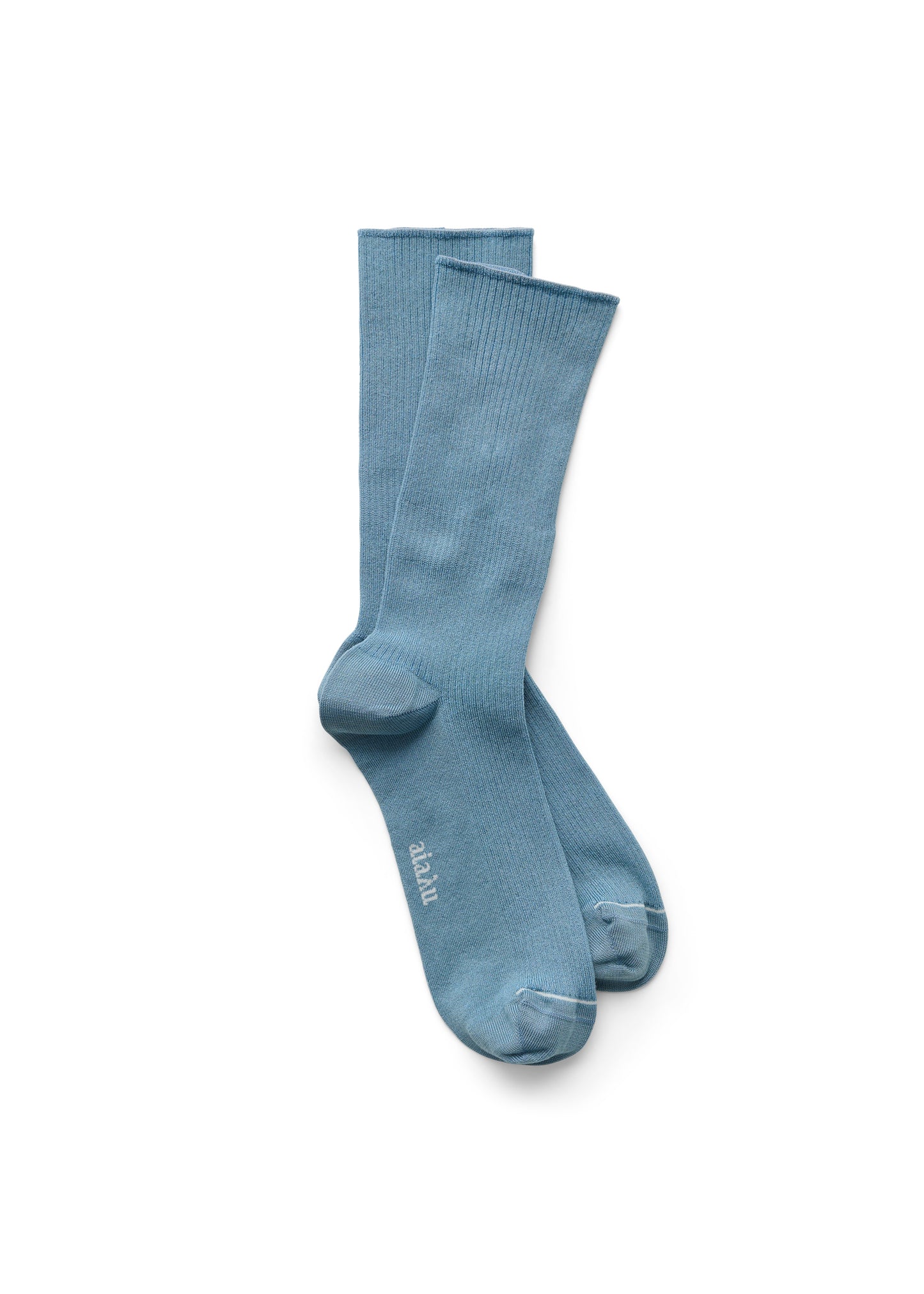 Aiayu Cotton Rib Strømper - Opal Blue
