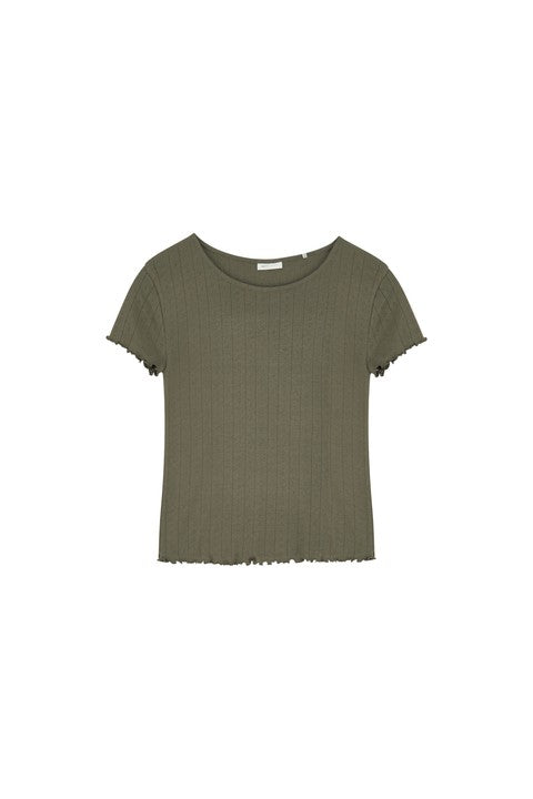 Skall Studio Edie cap sleeve T-shirt - Olive