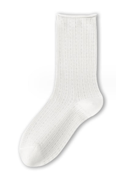 Plissé Fenya Sock Strømper  - Off white