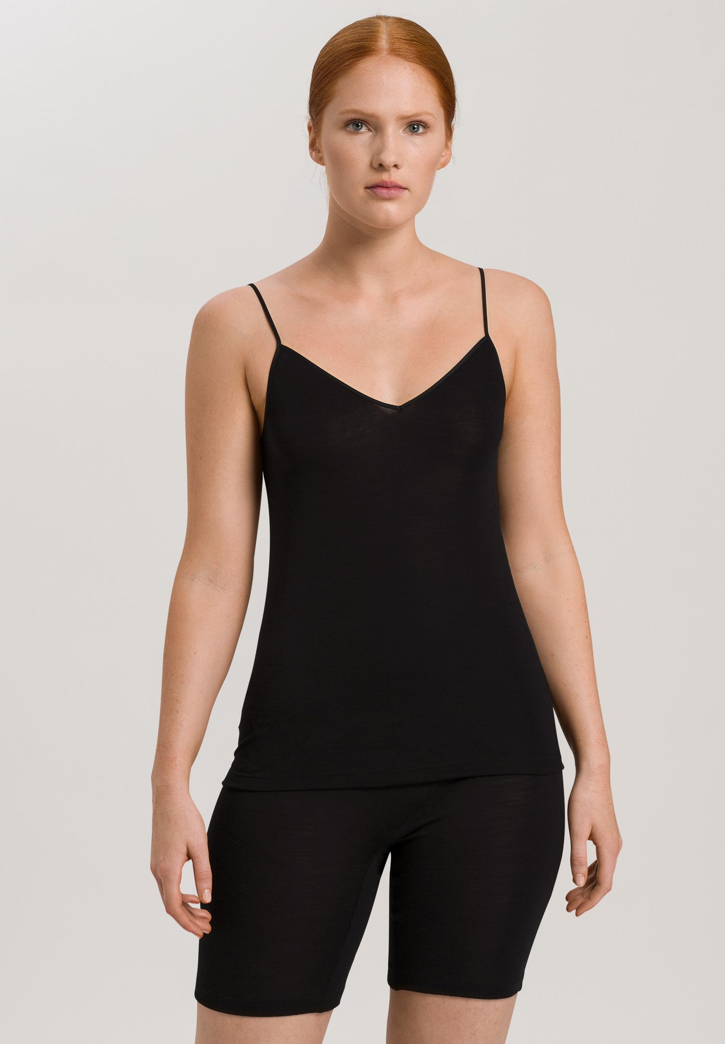 Hanro Woolen Silk Top Black
