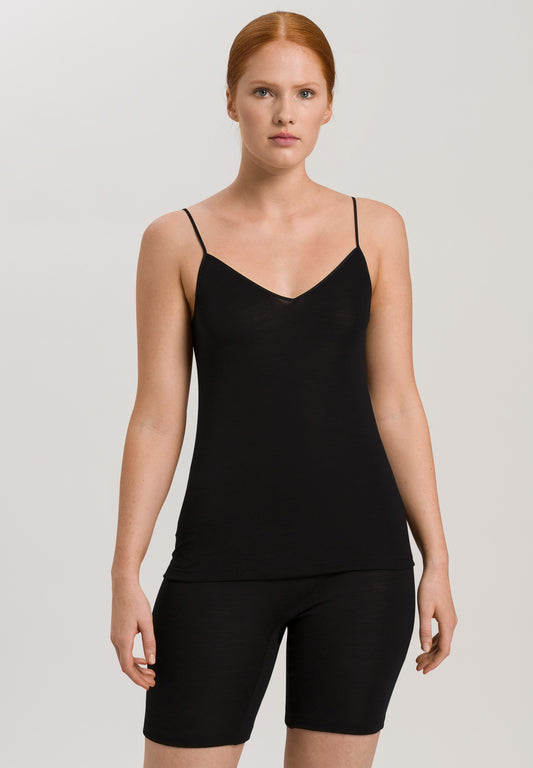 Hanro Woolen Silk Top Black