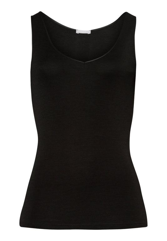 Hanro Woolen Silk Top Black