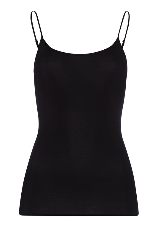 Hanro Cotton Seamless O-neck Black