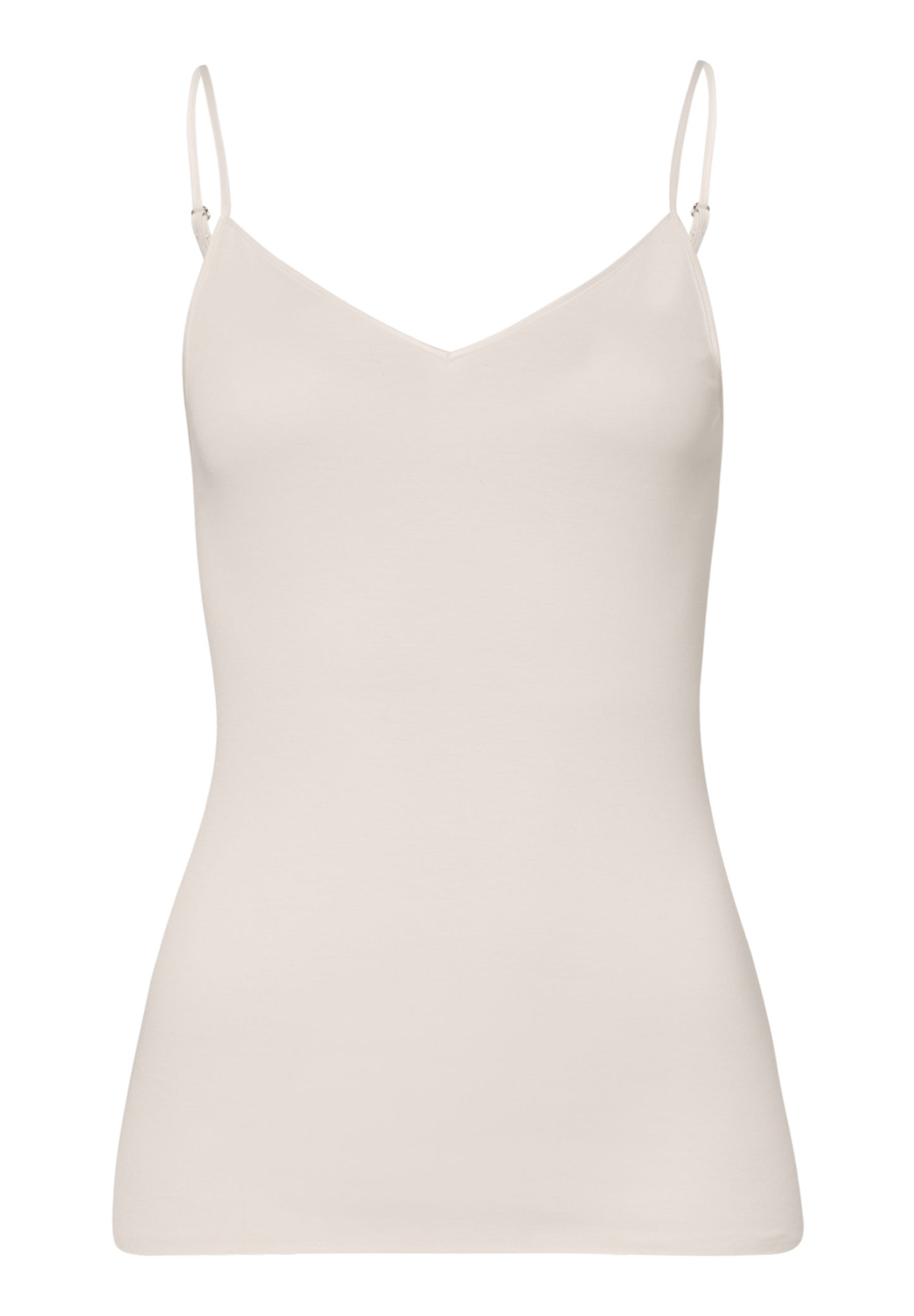 Hanro Cotton Seamless V-neck Pale Cream