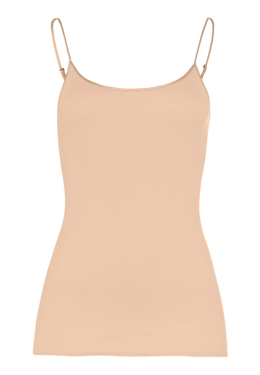 Hanro Cotton Seamless O-neck Beige