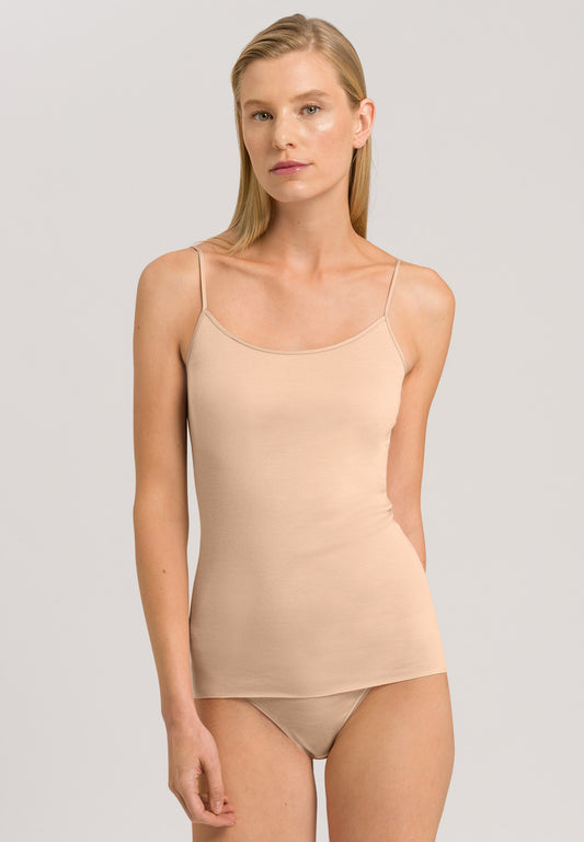 Hanro Cotton Seamless O-neck Beige