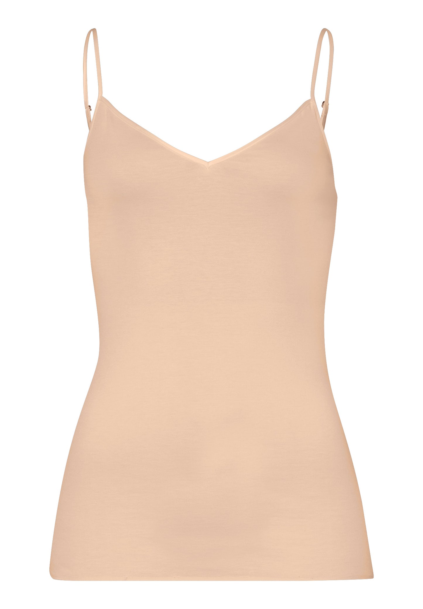 Hanro Cotton Seamless V-neck Beige