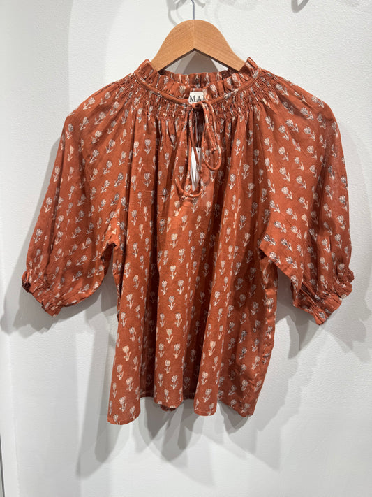 MABE Ari Print S/S Top - Rust