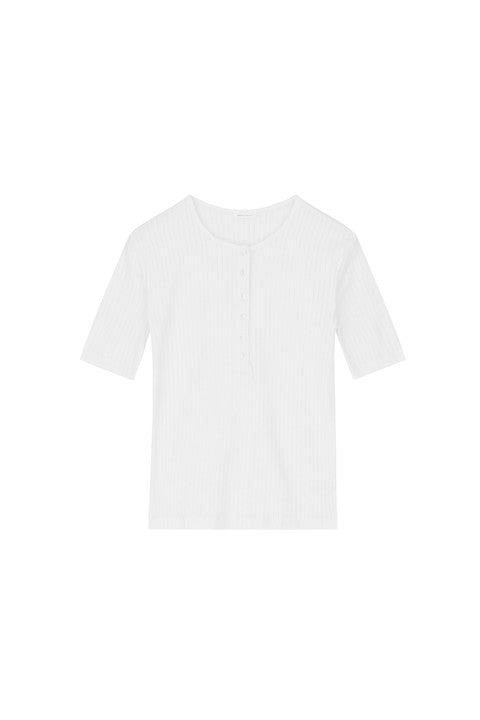 Skall Studio Liv Henley T-shirt - White