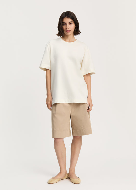 Aiayu Lui Circular Tee T-shirt - Pure Ecru
