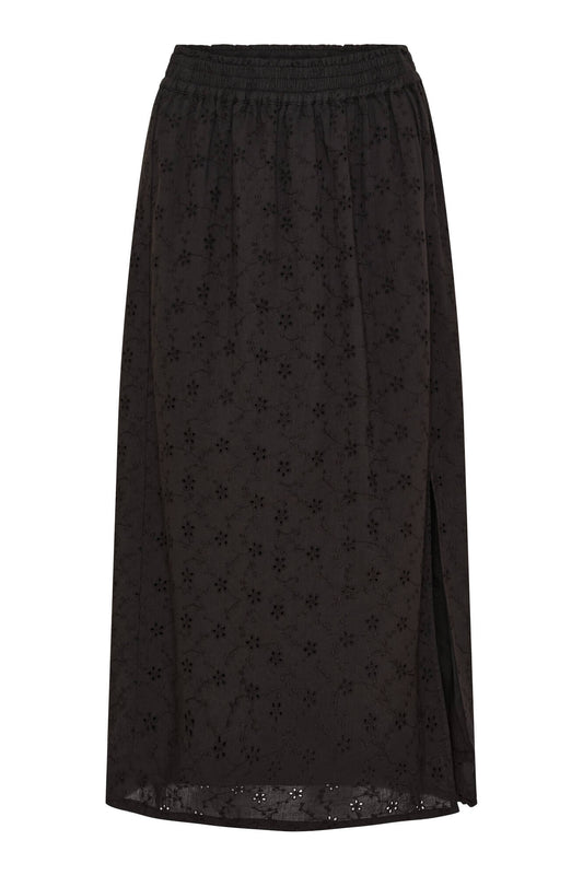 Anne-mi Melody Midi Skirt Nederdel - Black