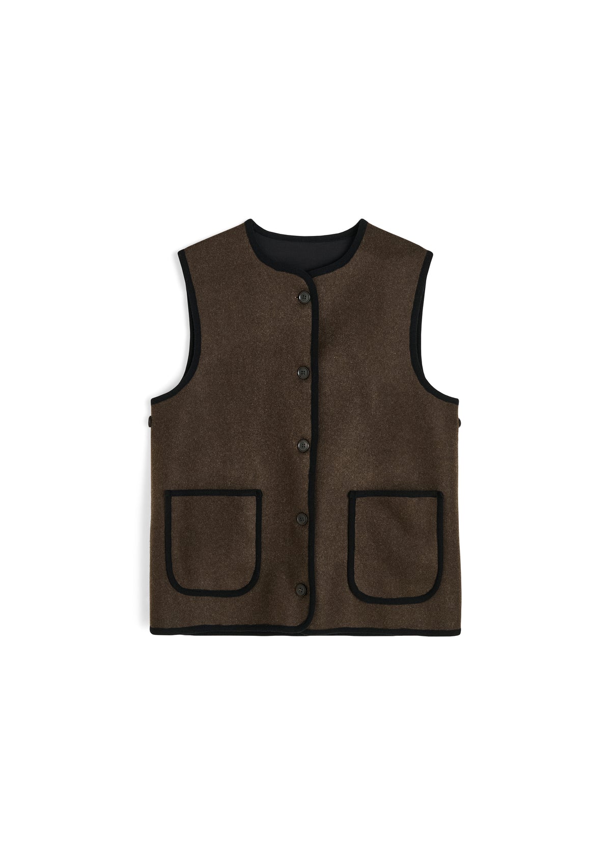 Aiayu Meha Vest Loden - Dark Brown