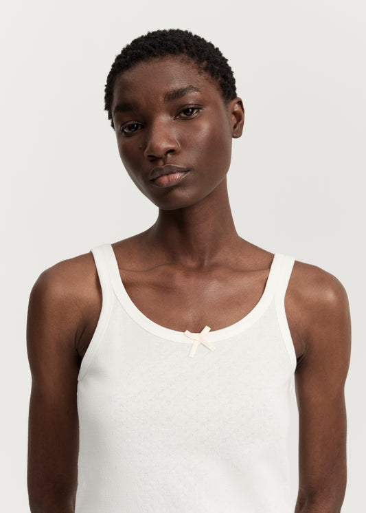 Aiayu Messhu Tank Top White