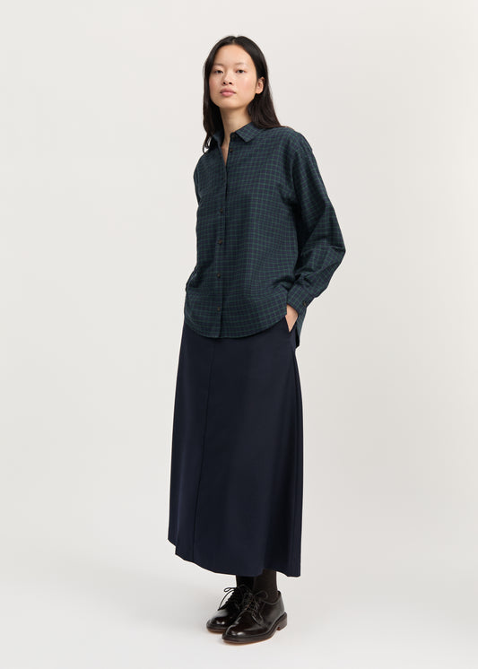 Aiayu Penny Shirt Check - Evergreen