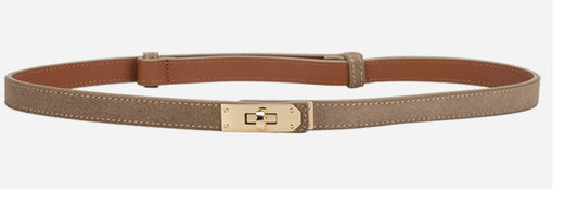 Plissé River Suede Belt Bælter - Light Brown