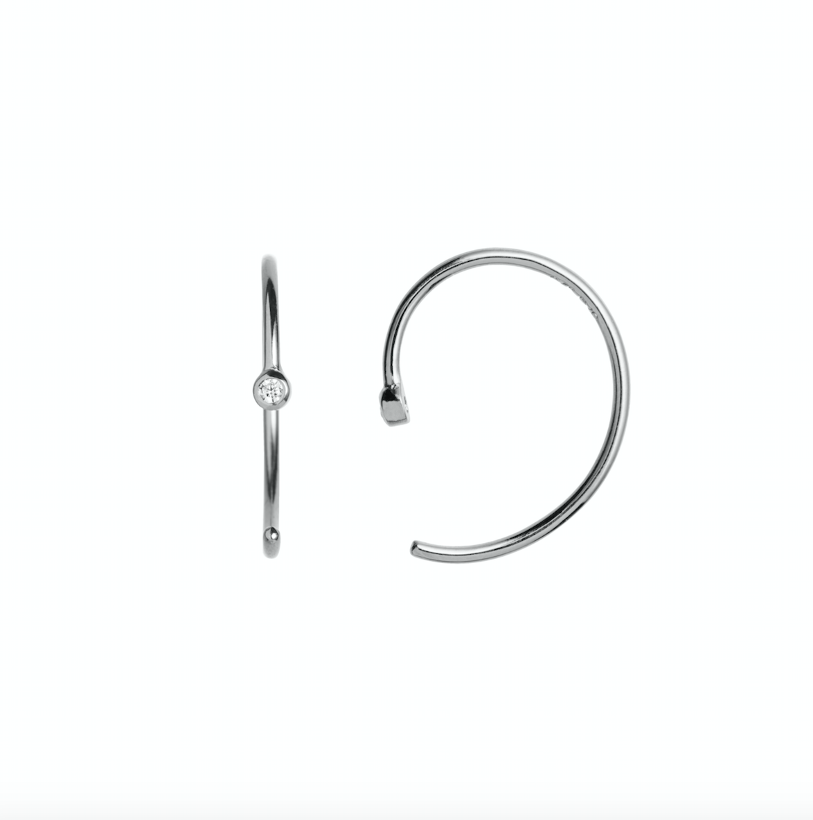 Stine A One Dot Open Creol Earring